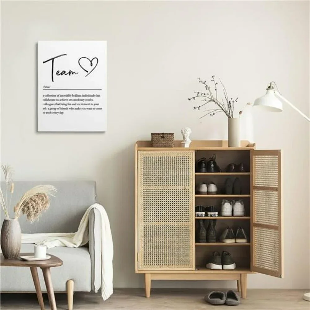Teamwork Wall Art Framed Office Decor Definition Poster Motivational Print
